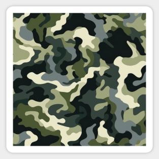 Grey Green Urban Camo Pattern Sticker